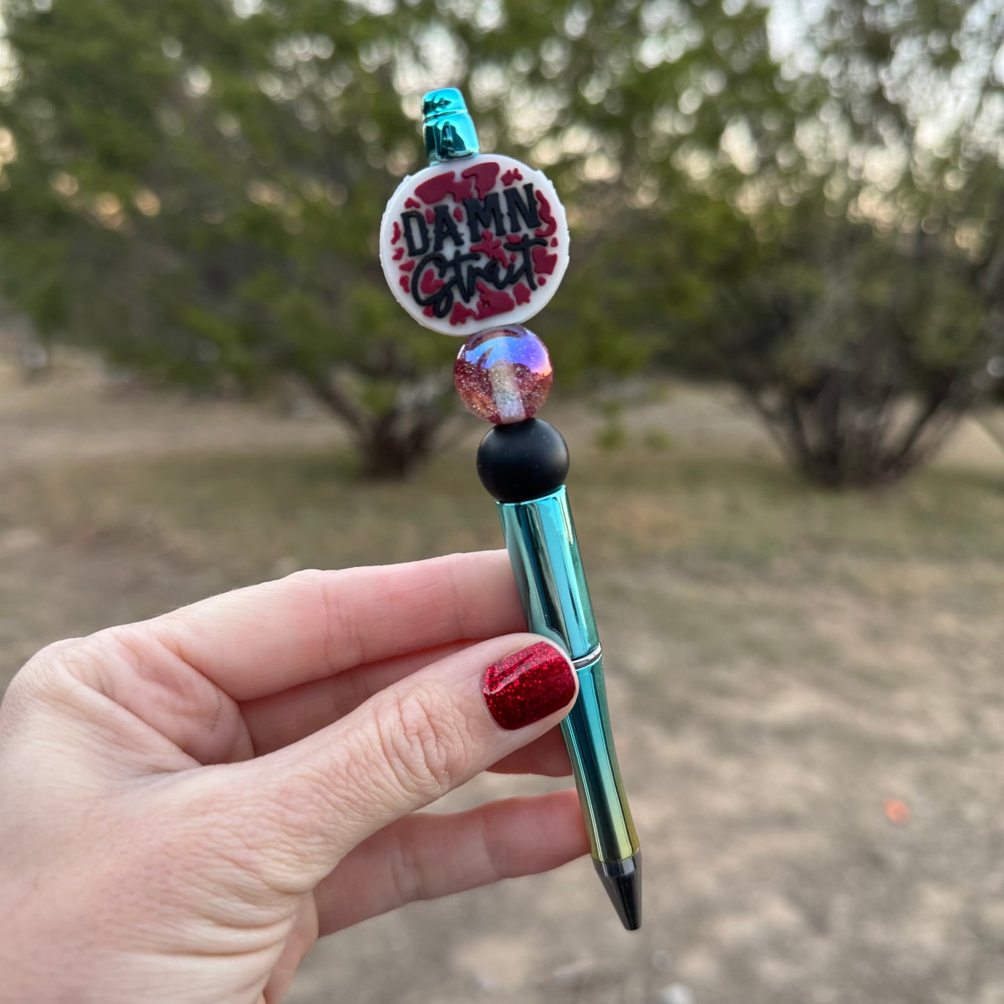 Damn Strait Beaded Pen