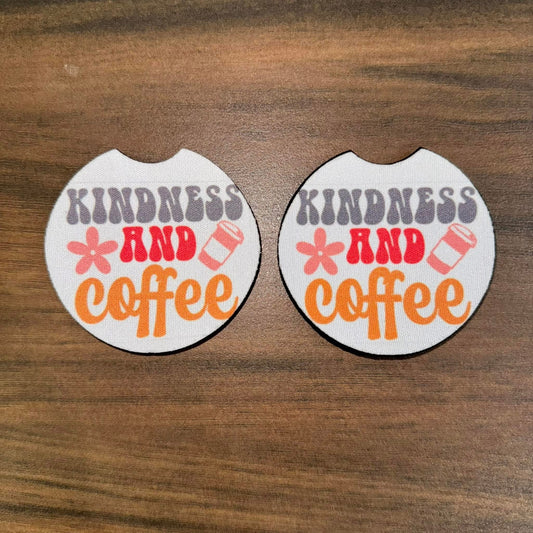 Kindness & Coffee Car Coasters