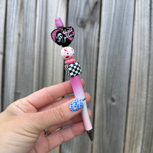 Call Me Beaded Pen