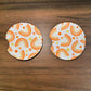 Orange Rainbow Car Coasters