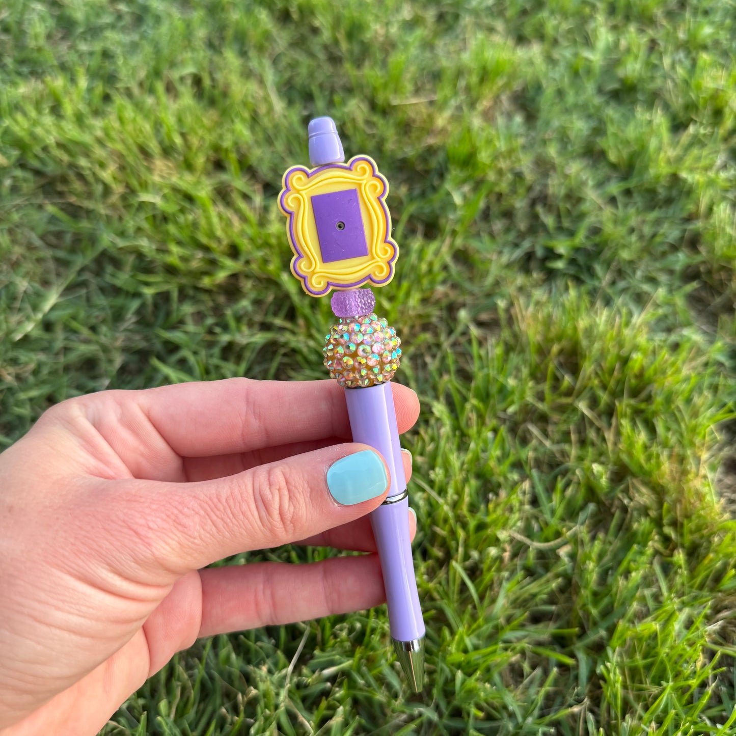 Yellow Frame Beaded Pen