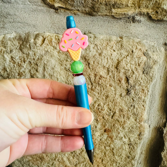 Ice Cream Cone Beaded Pen