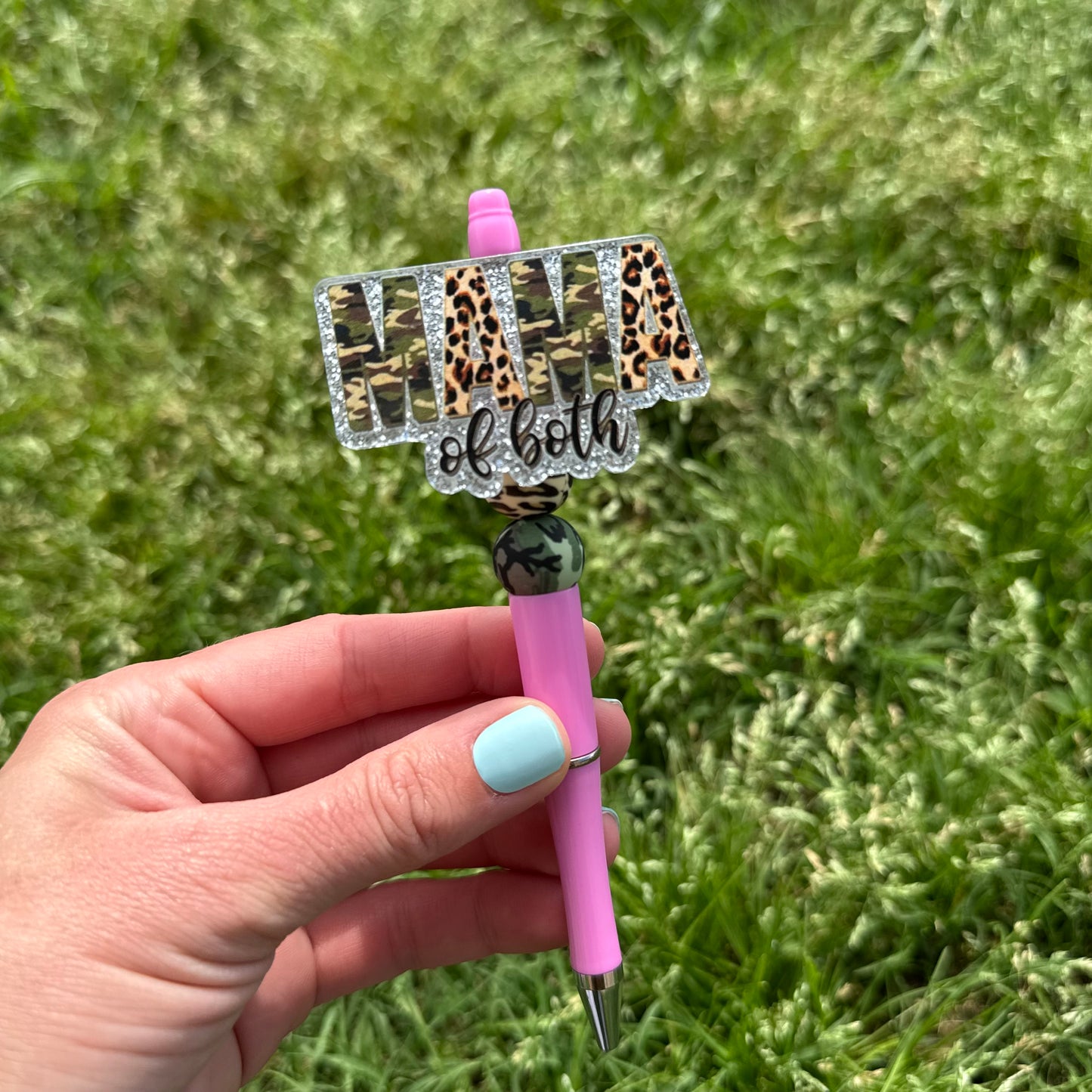 Mama of Both Beaded Pen