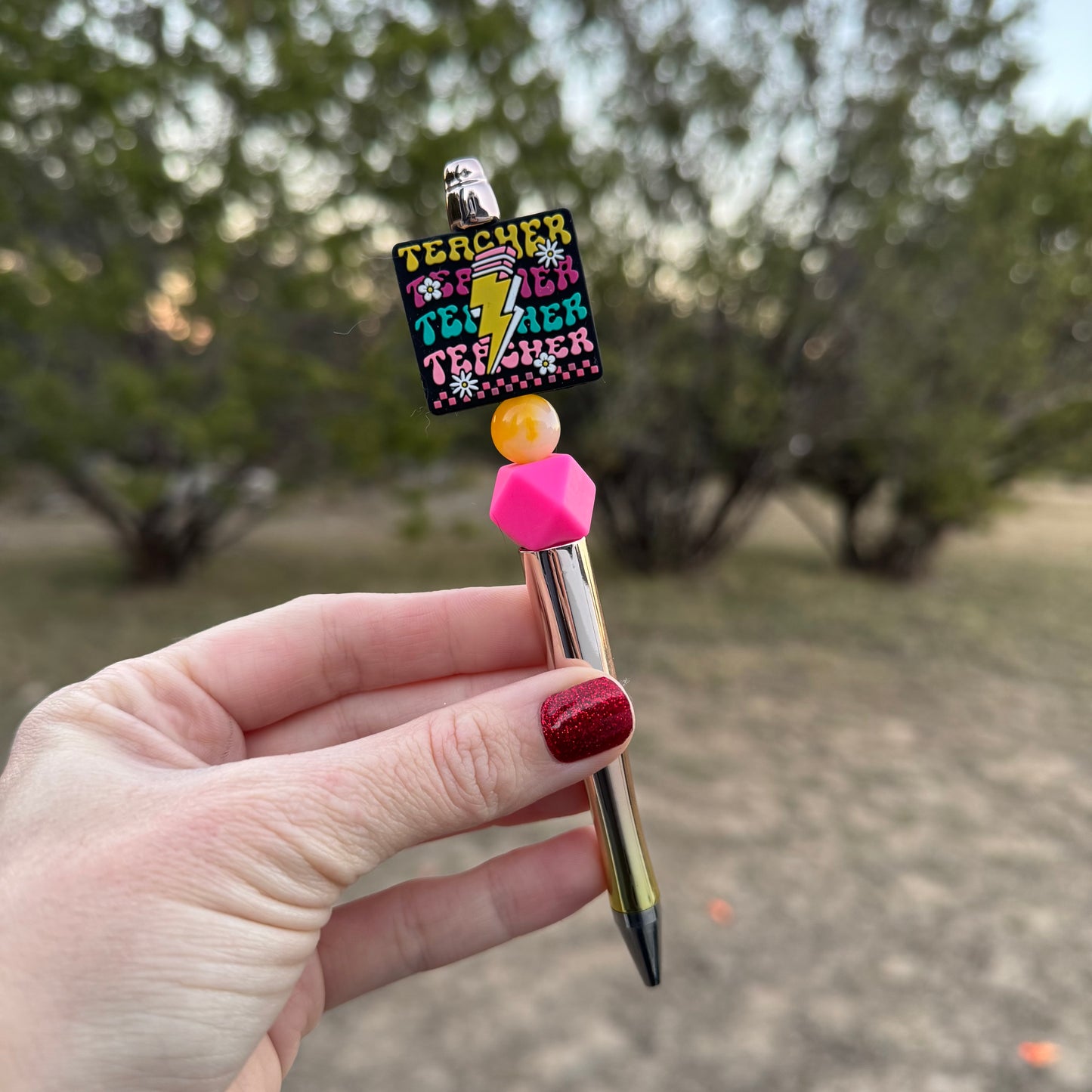 Teacher Teacher Beaded Pen