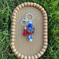 Cheers America Beaded Keychain