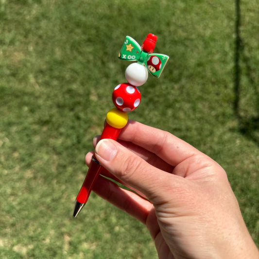 Mushroom Gamer Bow Pen