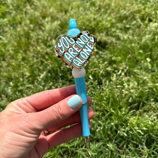 You Are Not Alone Beaded Pen