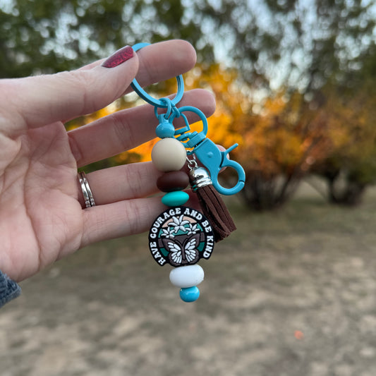 Courage & Kindness Beaded Keychain