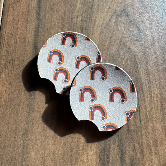 Boho Rainbow - Car Coasters