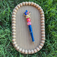 Patriotic Cow Beaded Pen