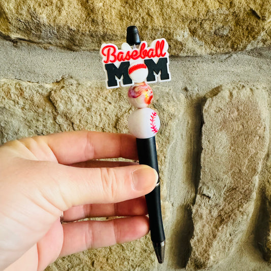 Baseball Mom Beaded Pen
