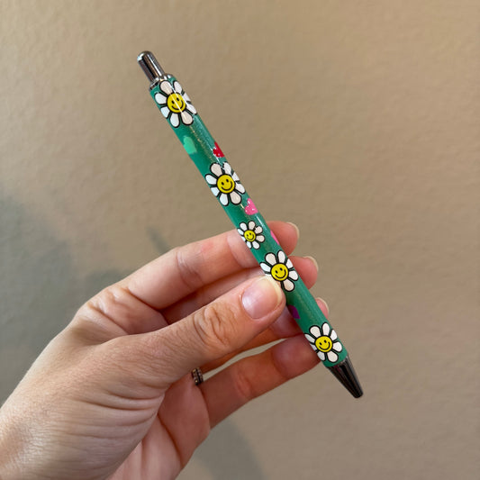 Smiley Flower Pen