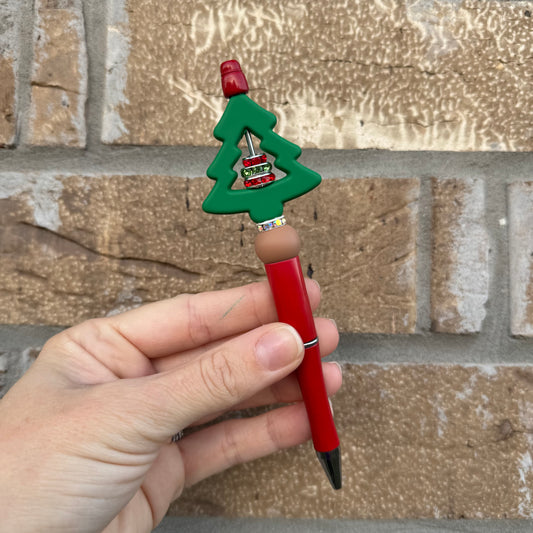 Christmas Tree Fidget Beaded Pen
