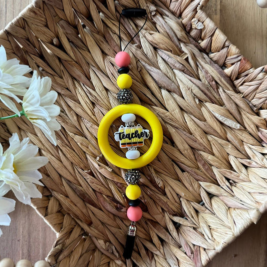 Pencil Teacher Car Charm
