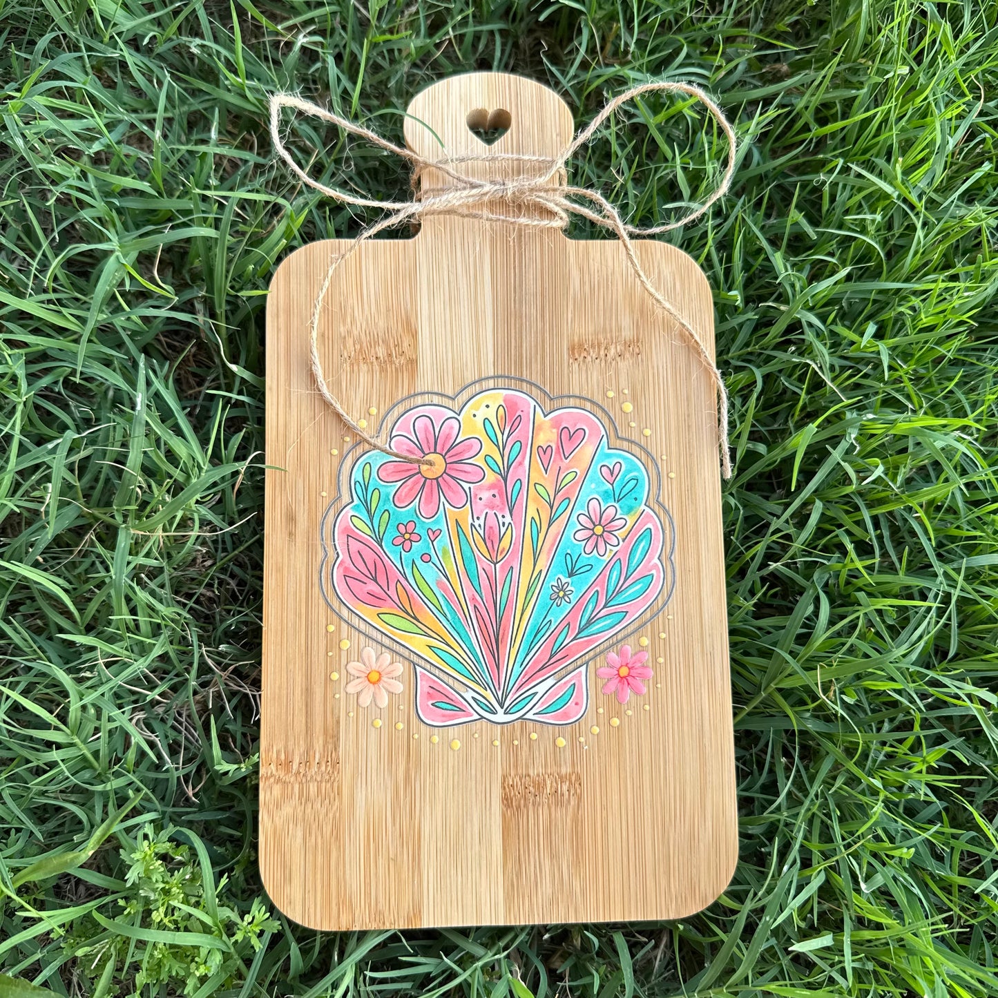 Floral Seashell - Mini Charcuterie Board