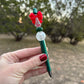 Christmas Tree Cake Bow Beaded Pen