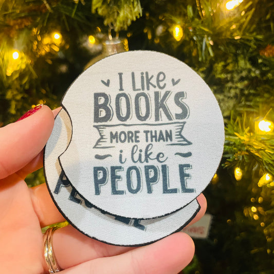 Books More Than People - Car Coasters