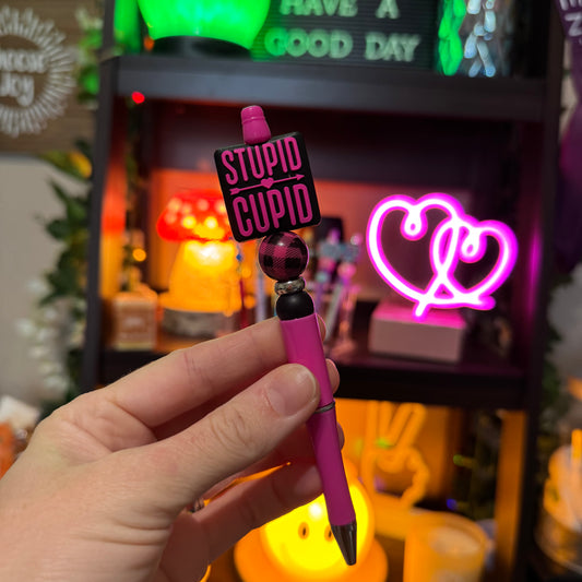 Stupid Cupid Beaded Pen