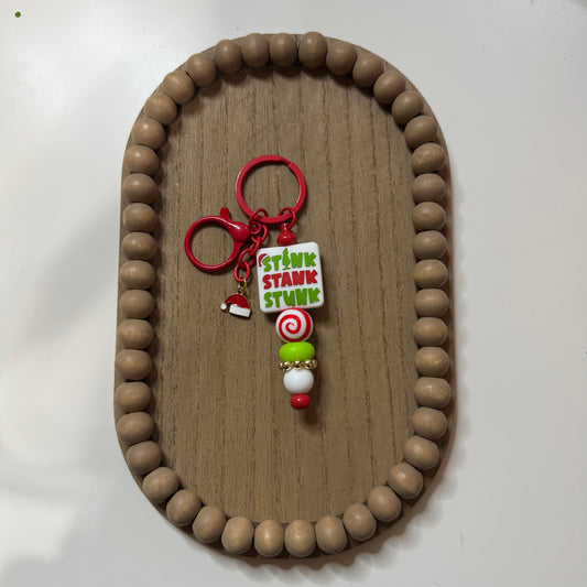 Stink Stank Stunk Beaded Keychain