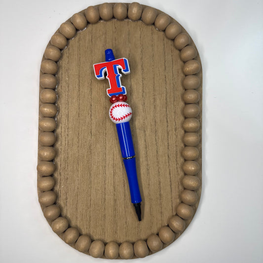 TR Baseball Beaded Pen