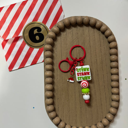 Stink Stank Stunk Beaded Keychain
