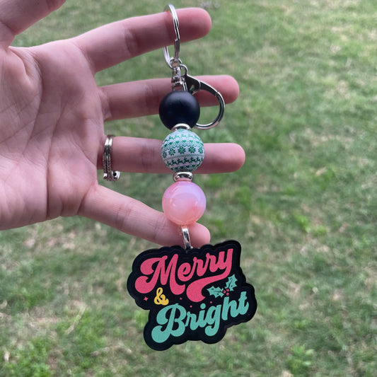 Merry & Bright Keychain