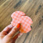 Orange Checkered Car Coasters