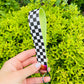 B&W Checkered - Wristlet