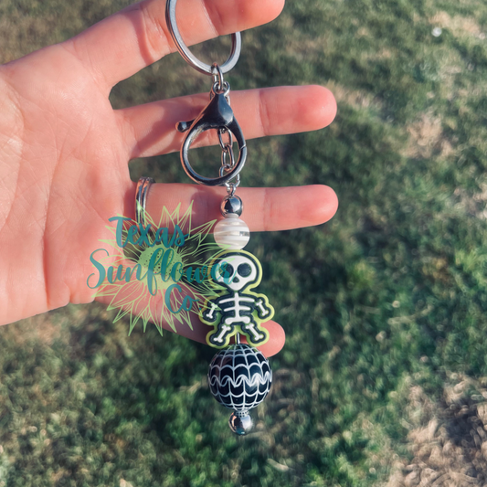 Green Skeleton Keychain