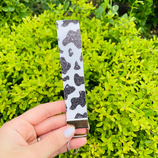 Girly Cow Print - Wristlet