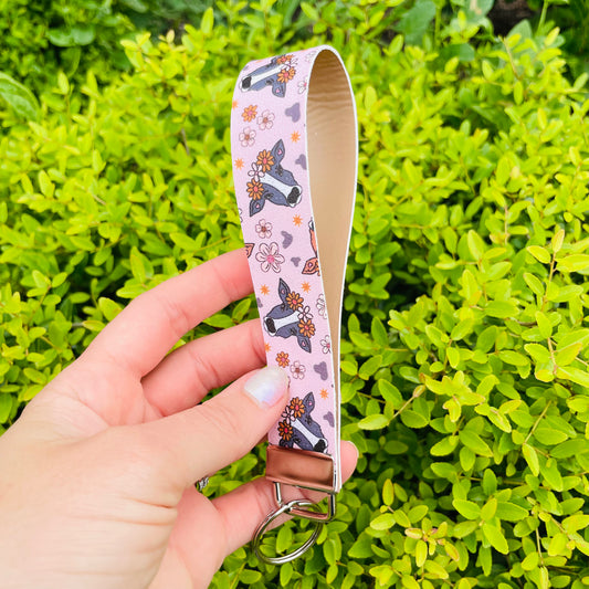 Boho Cow - Wristlet