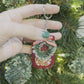 Christmas Wreath Jar - Shaker Keychain