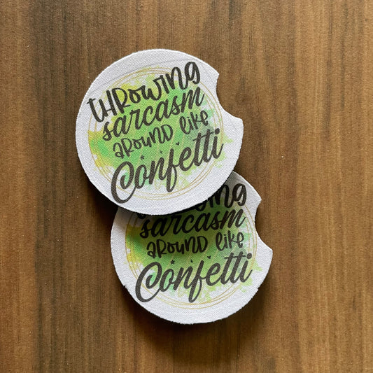 Sarcasm Confetti - Car Coasters