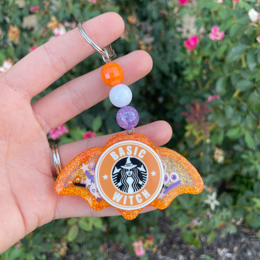 Basic Witch Bat - Shaker Keychain