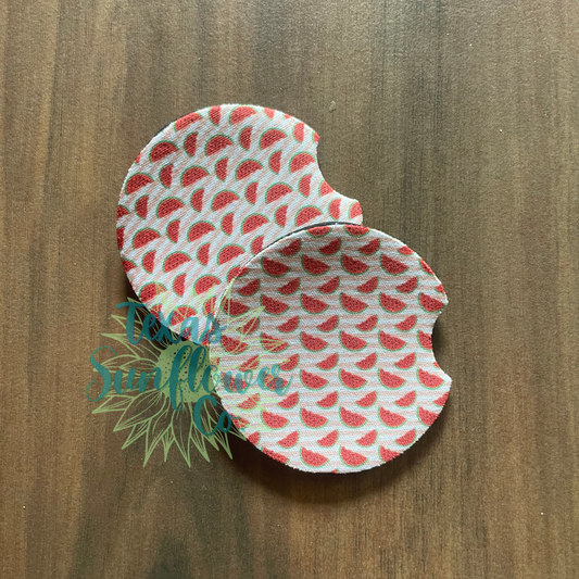 Small Watermelon - Car Coasters